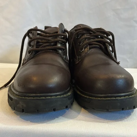 Vintage Skechers brown leather Alley Cats Casual lace up chunky Oxford shoes 10