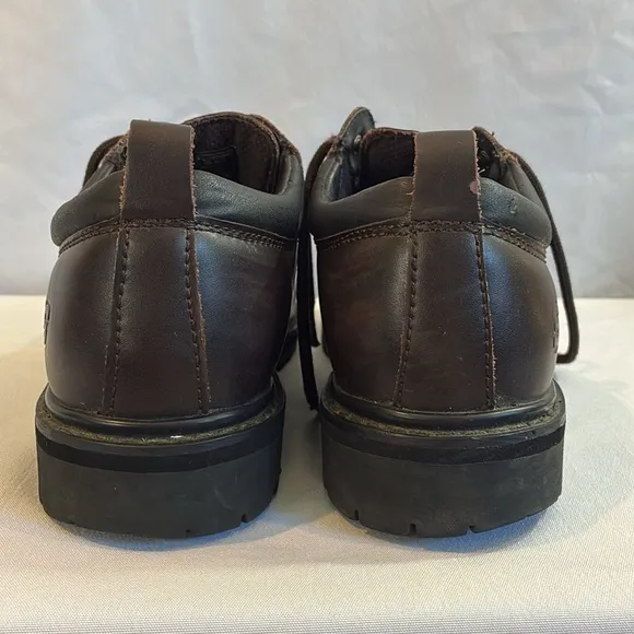 Vintage Skechers brown leather Alley Cats Casual lace up chunky Oxford shoes 10