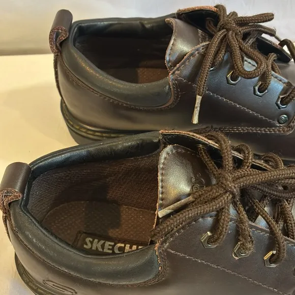 Vintage Skechers brown leather Alley Cats Casual lace up chunky Oxford shoes 10