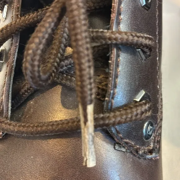 Vintage Skechers brown leather Alley Cats Casual lace up chunky Oxford shoes 10