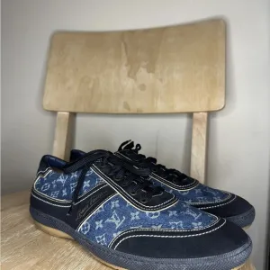 Vintage Style Mens Casual Jean Blu Sneakers