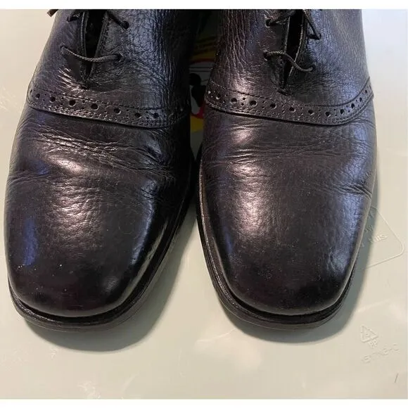 Vintage Stetson Black Leather Dress Shoes Lace Up Men's Size 10.5 C/E US A29