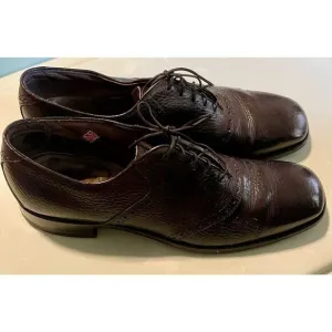 Vintage Stetson Black Leather Dress Shoes Lace Up Men's Size 10.5 C/E US A29