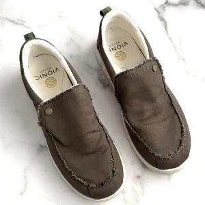 Vionic Beach Seaview Casual Men’s Slip On Canvas Sneakers Sz 9