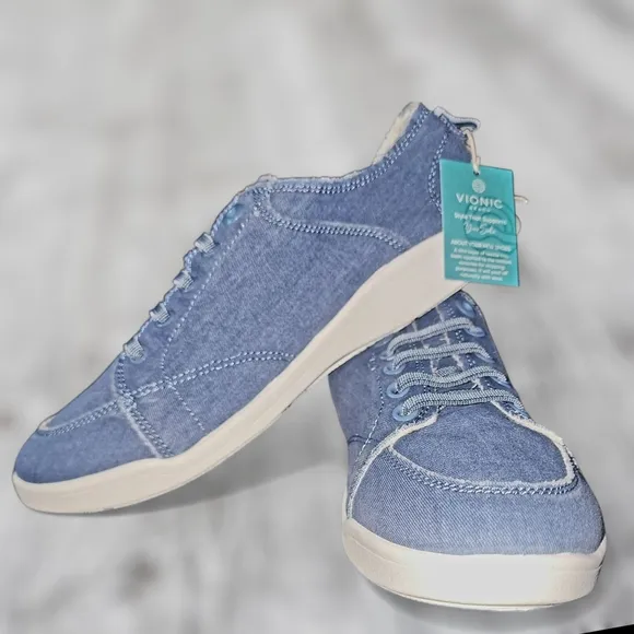 Vionic Beach Washable Canvas Casual Sneakers - Pismo Denim