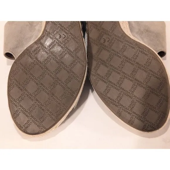 Vionic Brooke Wedge Sandals Suede Shoes Women's Sz 9
