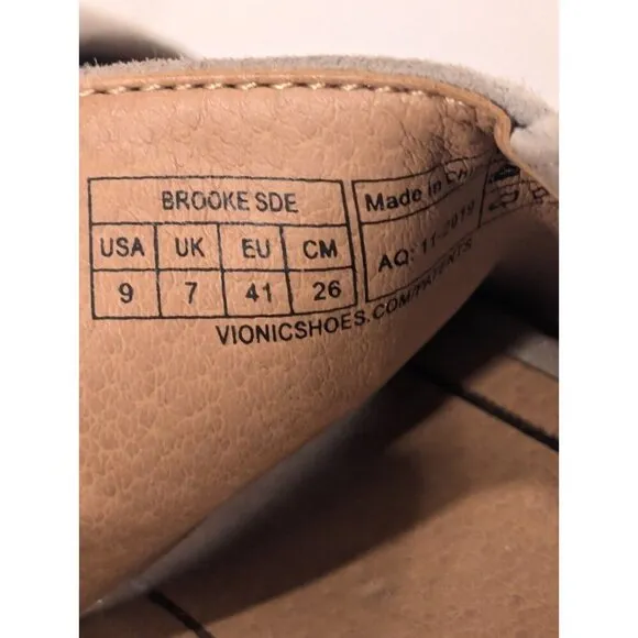 Vionic Brooke Wedge Sandals Suede Shoes Women's Sz 9