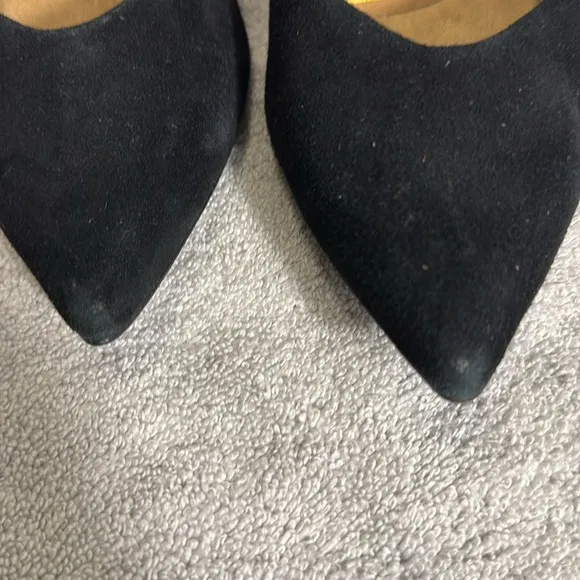 Vionic Josie kitten heels Women's Black Suede  size 10 dress shoe low heel