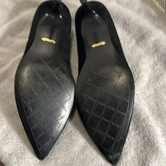 Vionic Josie kitten heels Women's Black Suede  size 10 dress shoe low heel