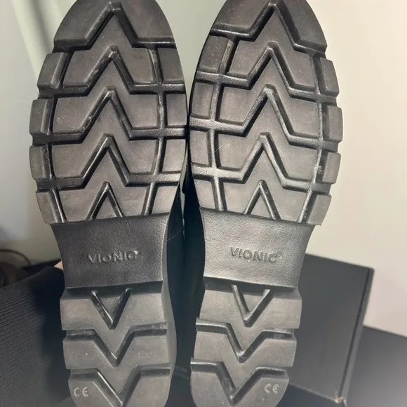 Vionic Kensley Nappa Leather Loafer Shoes Black Womens Size 9.5 M