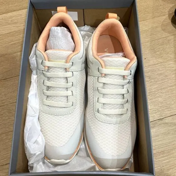 Vionic Krisha Cream &amp; Peach Slip on Athletic Sneakers size 8.5
