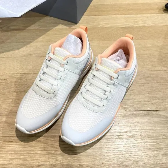 Vionic Krisha Cream &amp; Peach Slip on Athletic Sneakers size 8.5