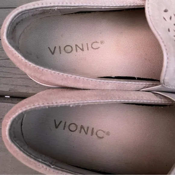 Vionic Splendid Midi Perf Slip On Dusty Pink Shoes size 6
