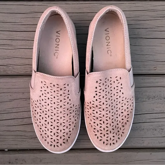 Vionic Splendid Midi Perf Slip On Dusty Pink Shoes size 6