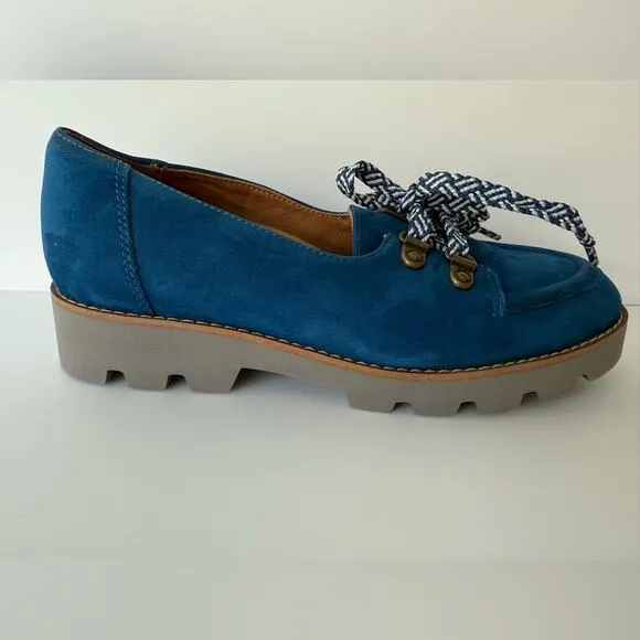 Vionic Teagan Oxford Lace-Up Casual Shoe Dark Blue Nubuck Size 5