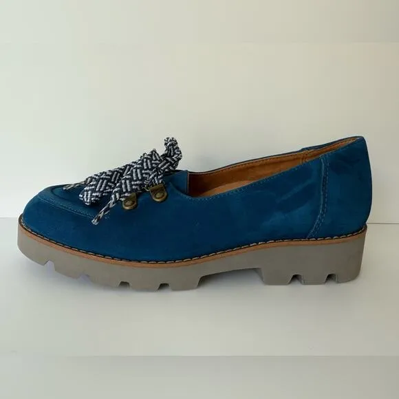 Vionic Teagan Oxford Lace-Up Casual Shoe Dark Blue Nubuck Size 5