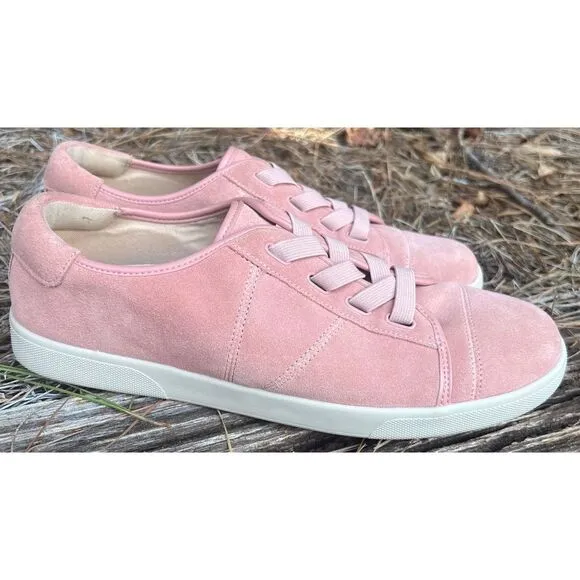 Vionic WOMEN’s Jean suede pink slip on sneakers Size 9.5