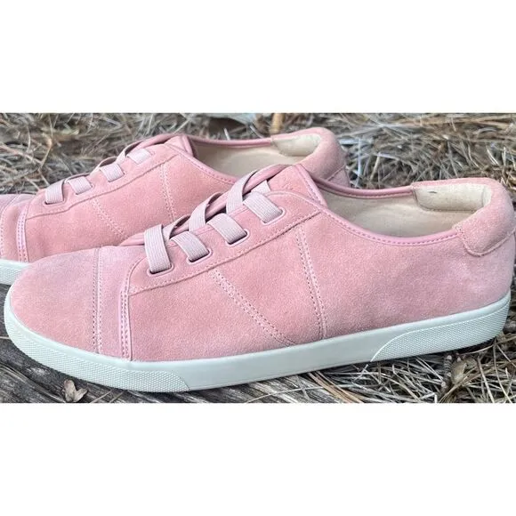 Vionic WOMEN’s Jean suede pink slip on sneakers Size 9.5