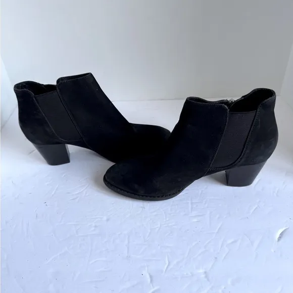 Vionic Womens Leather Upright Sterling Ankle Boots BLACK. Size 7