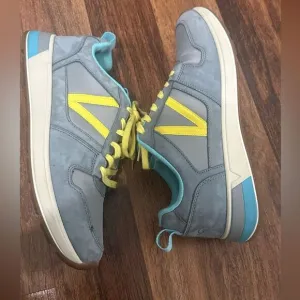Vionic Gray and Yellow Athletic Sneakers