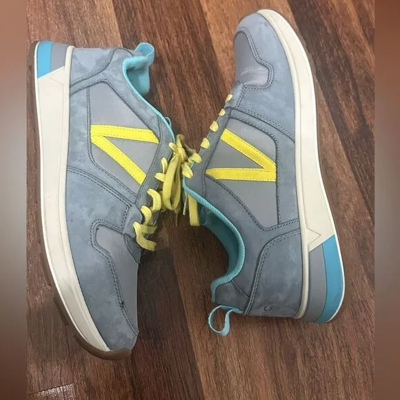 Vionic Gray and Yellow Athletic Sneakers