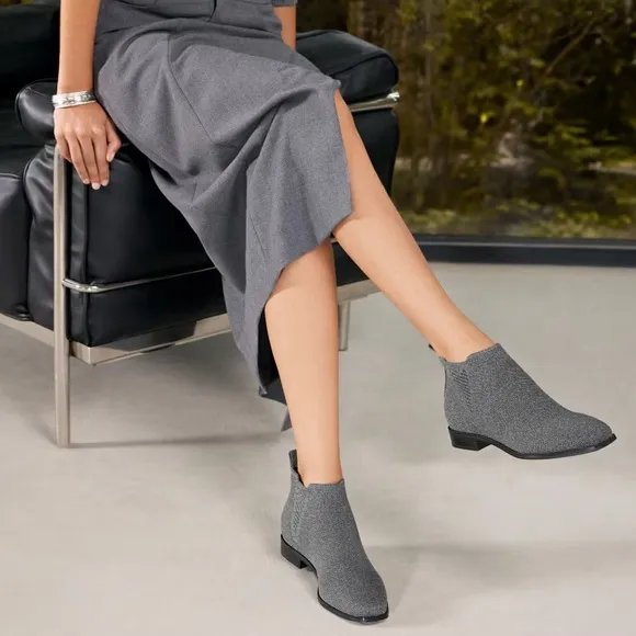 VIVAIA Ryan Pro Square-Toe Water-Repellent Ankle Boots Rich Grey