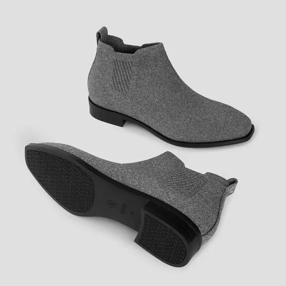 VIVAIA Ryan Pro Square-Toe Water-Repellent Ankle Boots Rich Grey