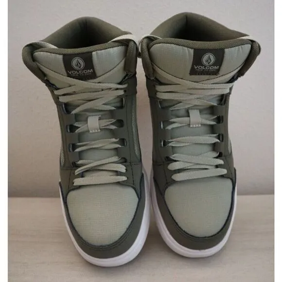 Volcom Men's Sz 7.5M Olive Green/Gray Evolve EH High Top Comp Toe Shoes