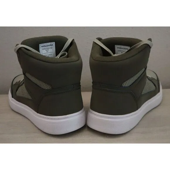 Volcom Men's Sz 7.5M Olive Green/Gray Evolve EH High Top Comp Toe Shoes