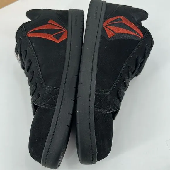 Volcom Stone Mens Skate Inspired Composite Toe Work Shoes Black Red Size 11.5M