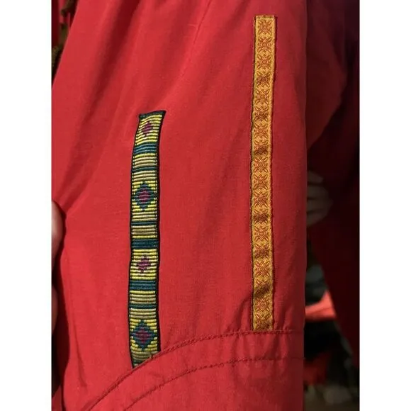 VTG Gorgeous‎ Obermeyer Thermolite Hooded Ski SnowSuit Red W 10 Nordic Accents