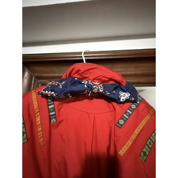 VTG Gorgeous‎ Obermeyer Thermolite Hooded Ski SnowSuit Red W 10 Nordic Accents