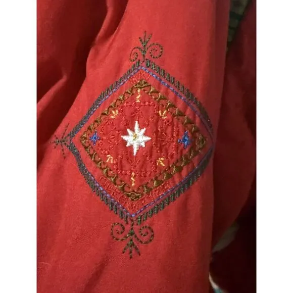 VTG Gorgeous‎ Obermeyer Thermolite Hooded Ski SnowSuit Red W 10 Nordic Accents