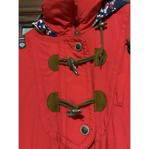 VTG Gorgeous‎ Obermeyer Thermolite Hooded Ski SnowSuit Red W 10 Nordic Accents