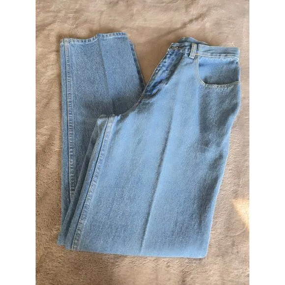 VTG NWOT Red Taps USA Spirit Jeans High Waist Straight Leg Size 27 Made in USA