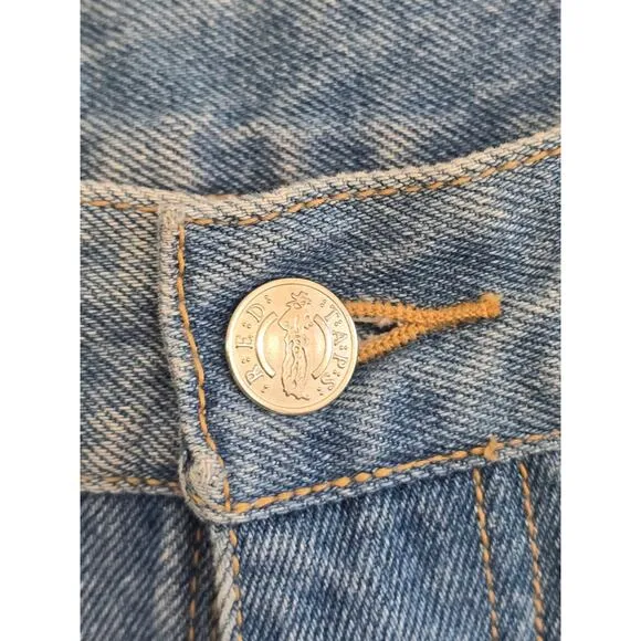 VTG NWOT Red Taps USA Spirit Jeans High Waist Straight Leg Size 27 Made in USA