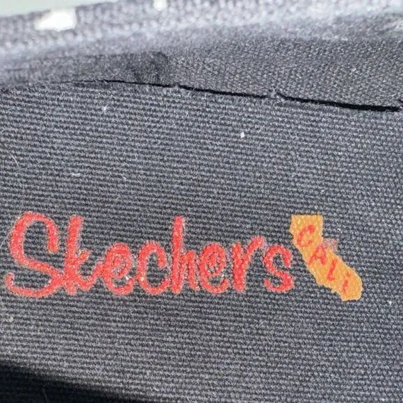 Vtg Rare Original Skechers Cali Lucky Skull Roses Slip On Sneakers 37355 Women 7