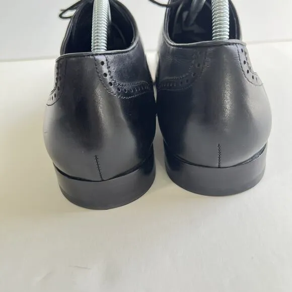 Warfield &amp; Grand Dress Shoes Fairbank Men Black Leather Oxford Size 11.5