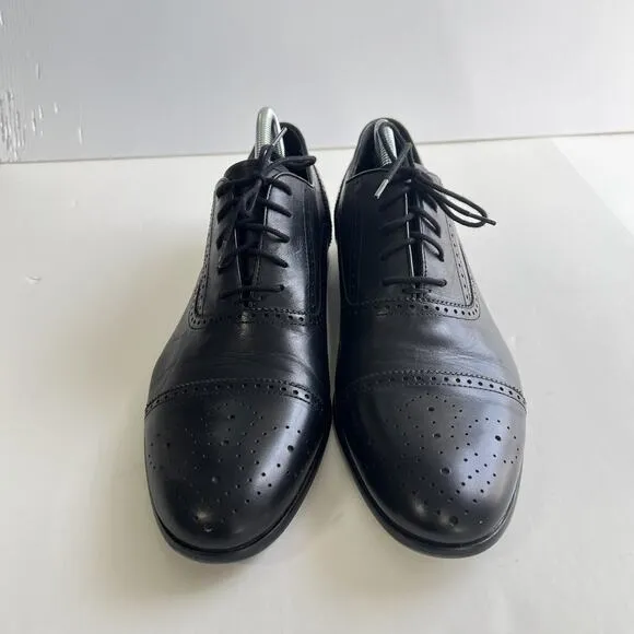 Warfield &amp; Grand Dress Shoes Fairbank Men Black Leather Oxford Size 11.5