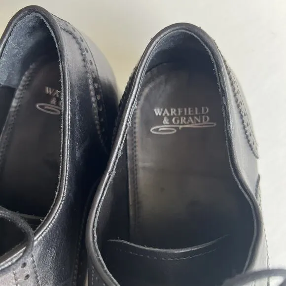 Warfield &amp; Grand Dress Shoes Fairbank Men Black Leather Oxford Size 11.5