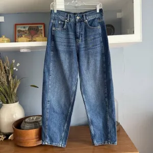 Whistles Barrel Leg Jeans High Waisted Size 26