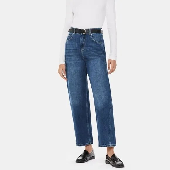 Whistles Barrel Leg Jeans High Waisted Size 26