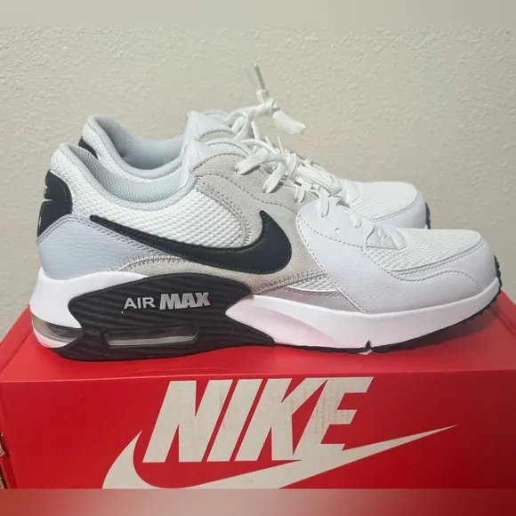 White and Black Nike Air Max Sneakers
