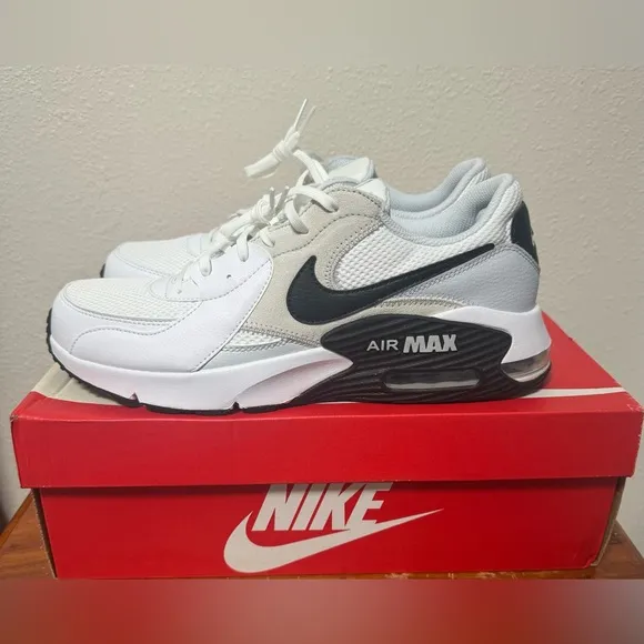White and Black Nike Air Max Sneakers
