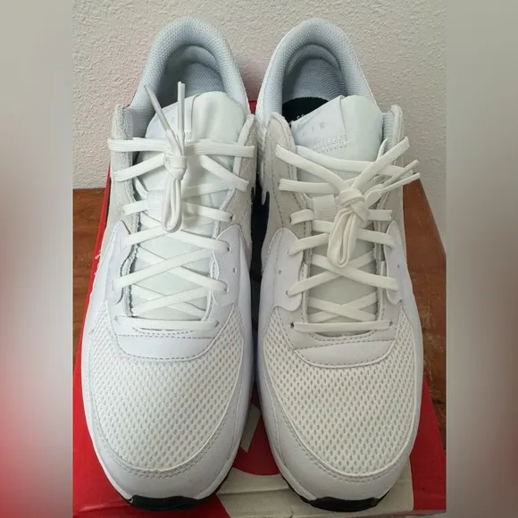White and Black Nike Air Max Sneakers