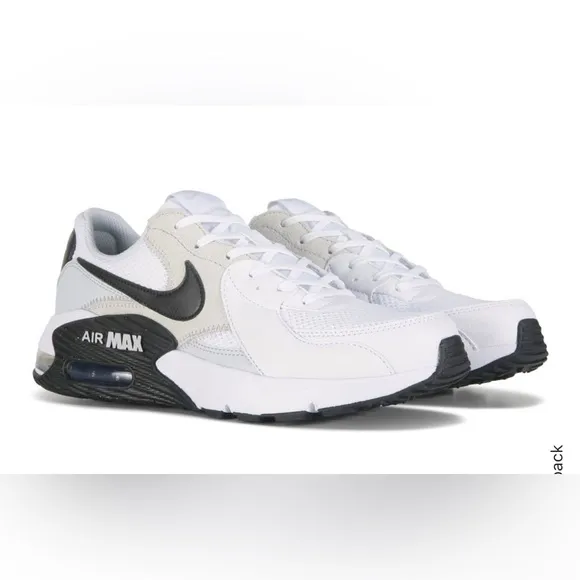 White and Black Nike Air Max Sneakers