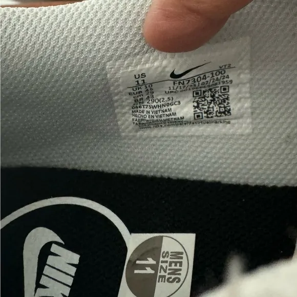 White and Black Nike Air Max Sneakers