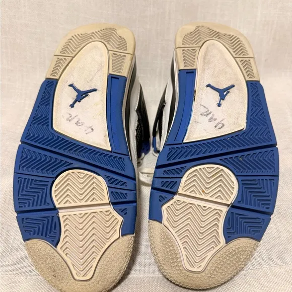 White and Blue Jordan 4’s
