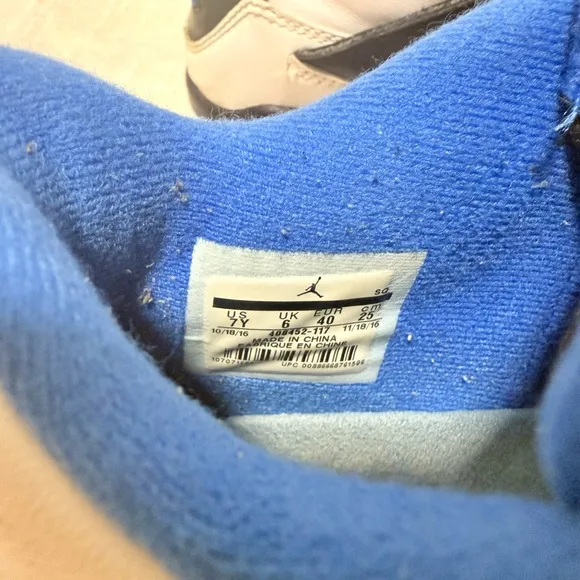 White and Blue Jordan 4’s