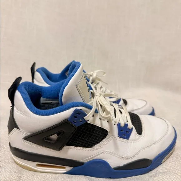 White and Blue Jordan 4’s